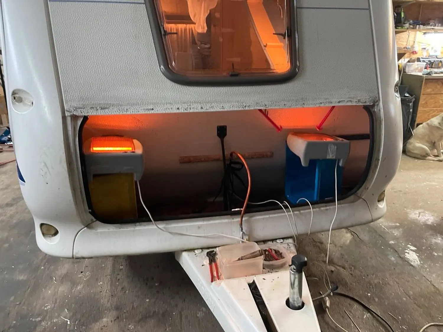 Caravan Goecke, Anhängerkupplung eines Wohnwagens